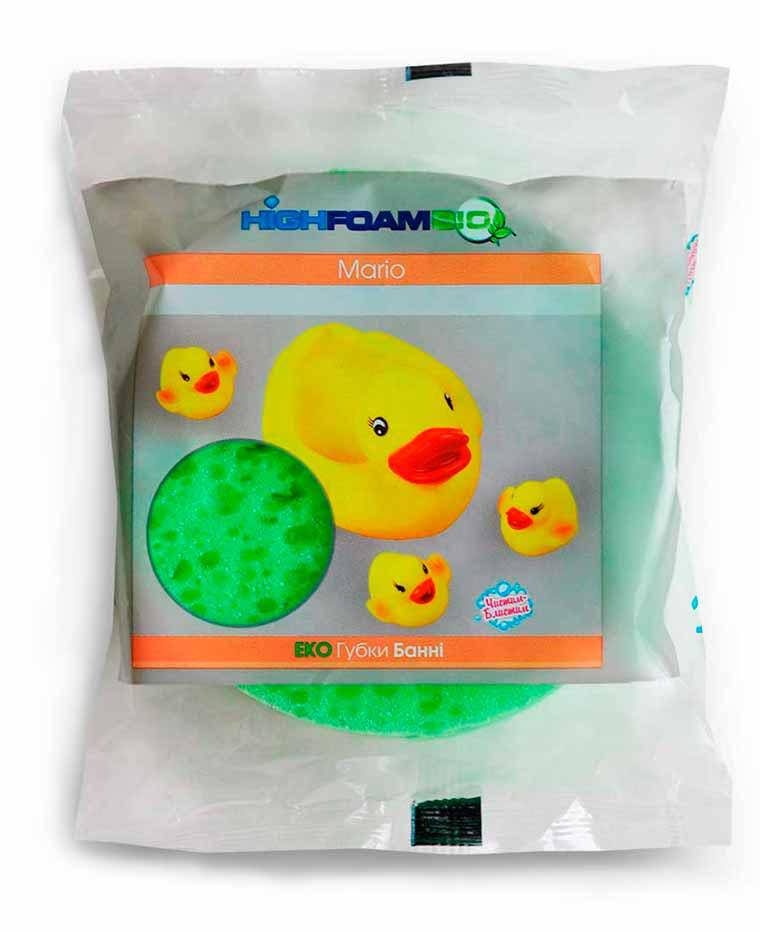 

Губка банная для тела детская Mario HighFoam, 1 шт, Чистим-Блистим