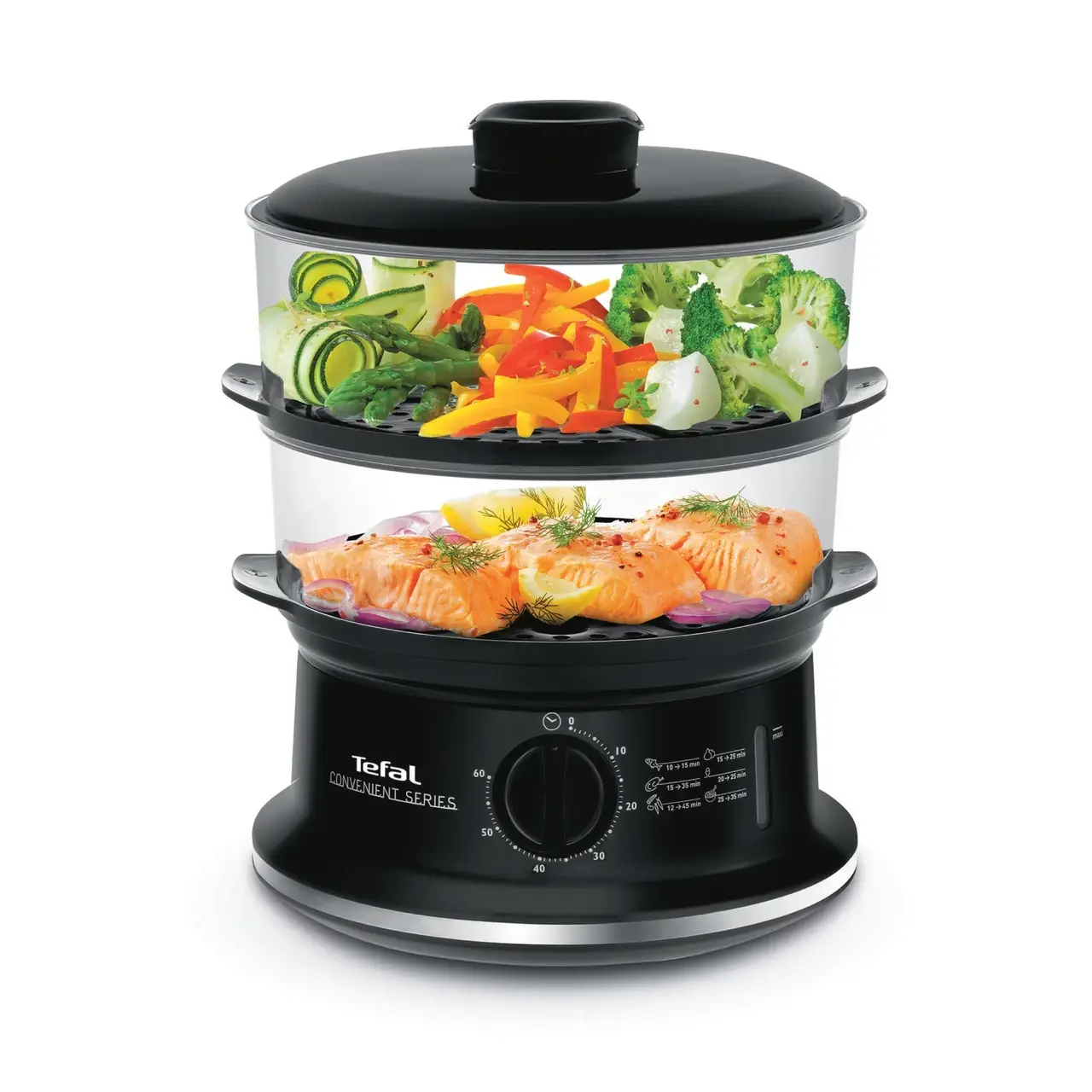 

Пароварка TEFAL VC1401 900W , 6 литров, 2 поддона