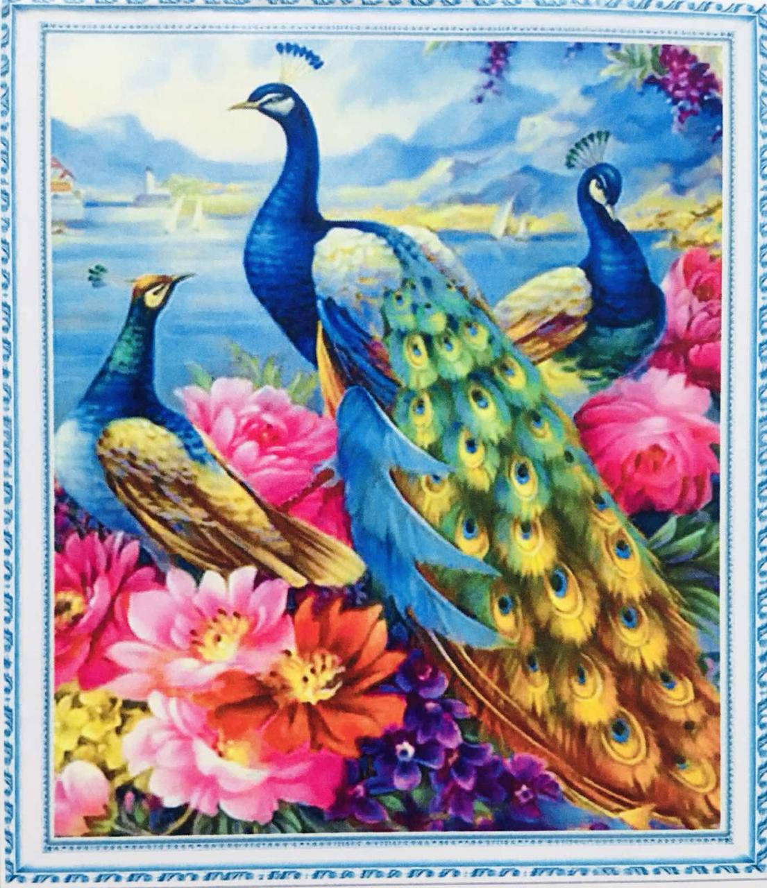 

50*40см Царские павлины, алмазная живопись, полная выкладка
