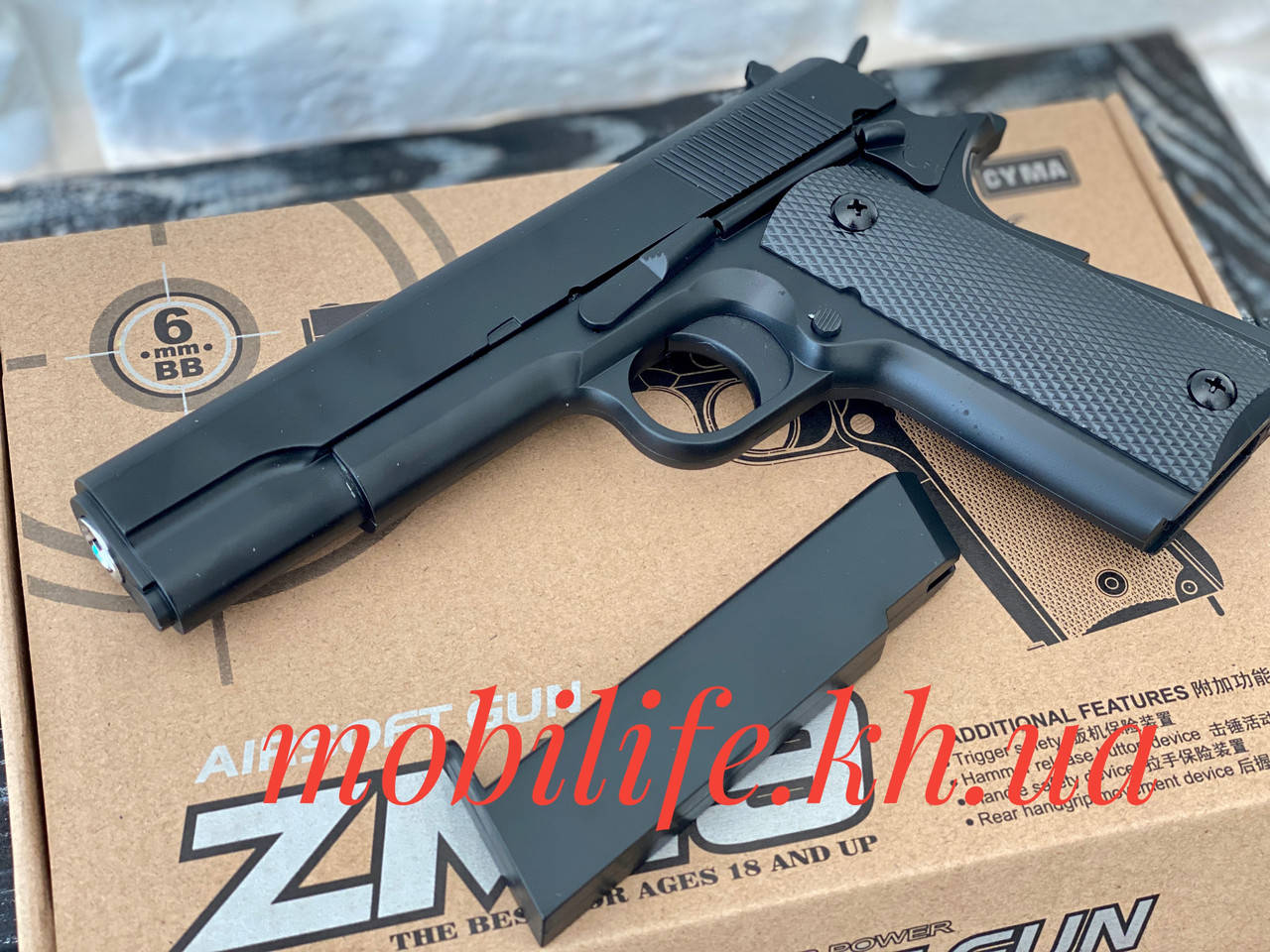 

Детский металлический пистолет Colt 1911 полноразмерный/1в1 с Оригиналом/Страйкбольный/Высокое Качество/