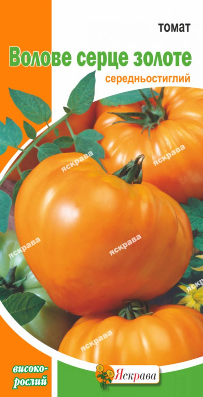 

Томат Бычье сердце Золотое 0,1 г, семена Яскрава