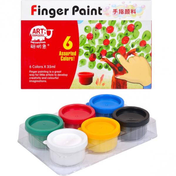 

Гуашь пальчиковая 6 цветов по 35 мл / Фарби пальчикові 6 кольорів, Разные цвета