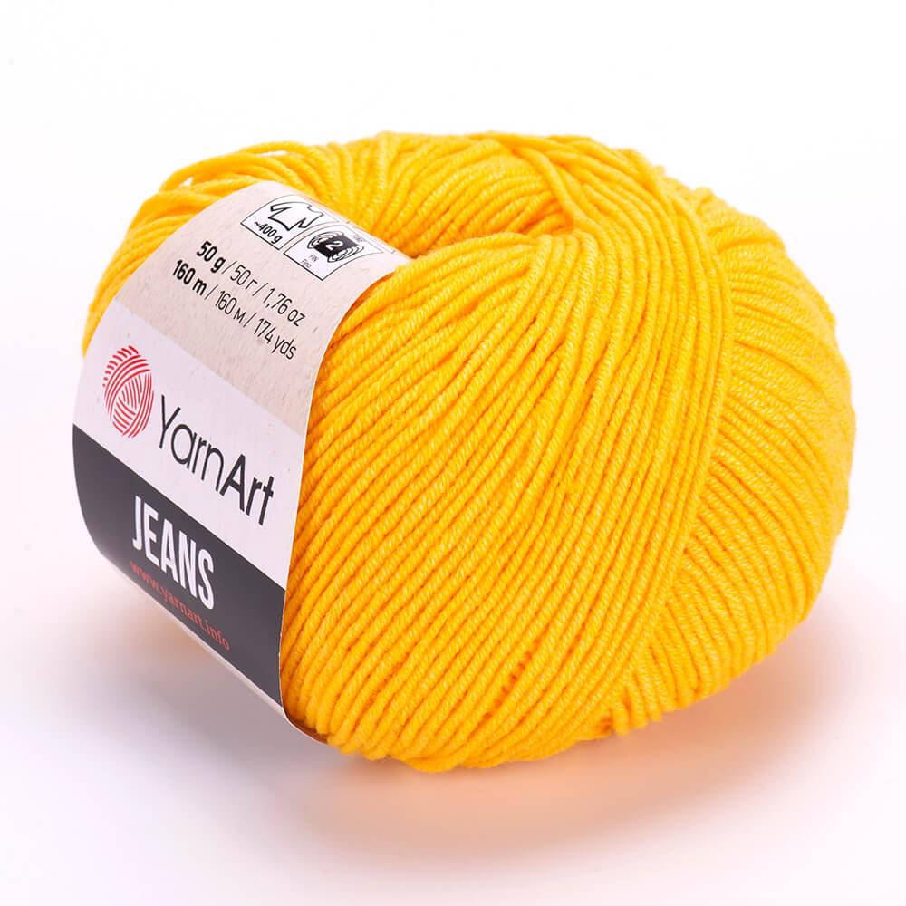 

Yarnart Jeans (ЯрнАрт Джинс) № 35 желтый (Пряжа полухлопок, нитки для вязания)