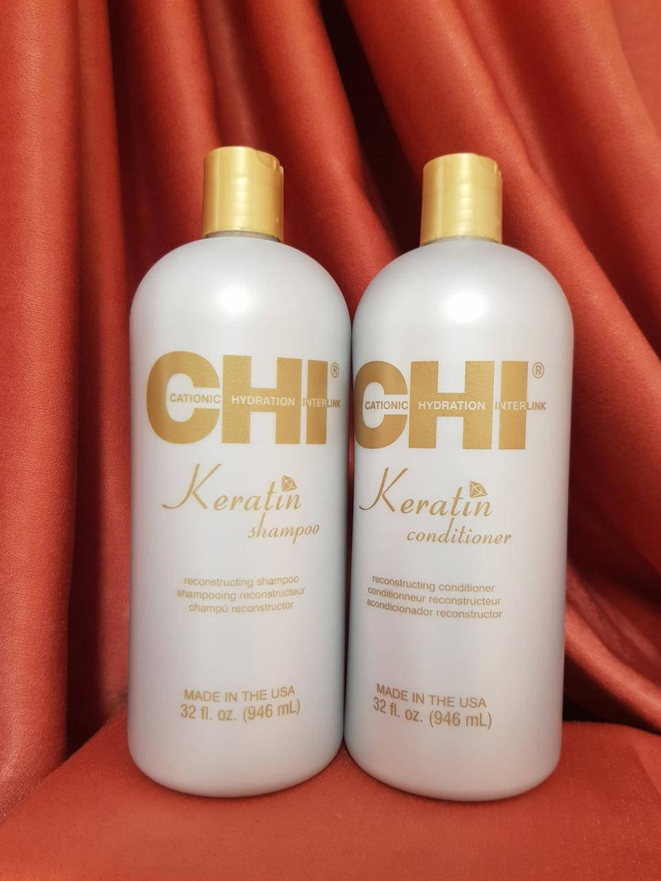 

Набор шампунь 946 мл+кондиционер 946 мл CHI Keratin Rebuild Revier Protect