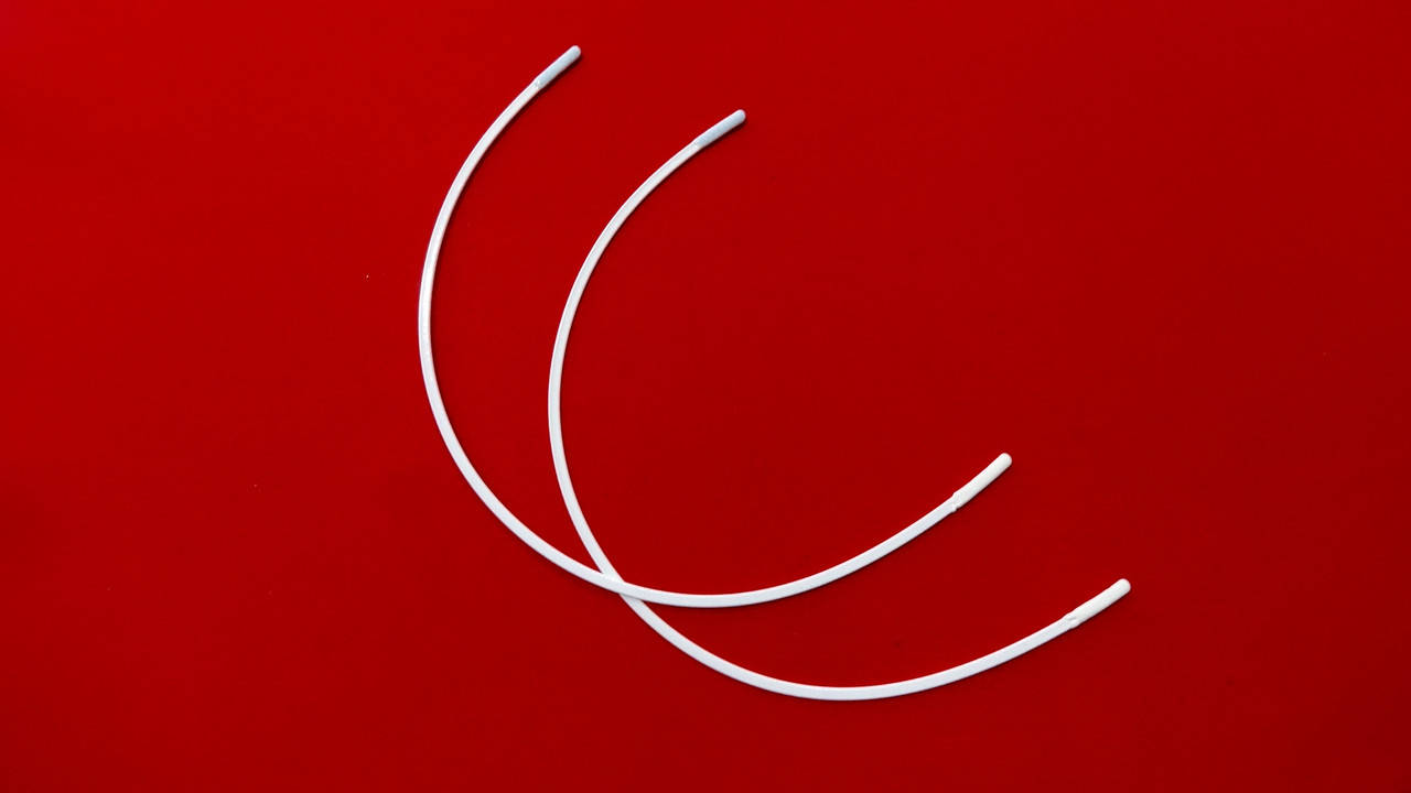 

Косточки для бюстгальтера PET №216 плоские (пара), Белый