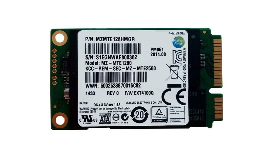 

Накопитель SSD 128GB Samsung PM851 mSATA TLC (MZMTE128HMGR) OEM
