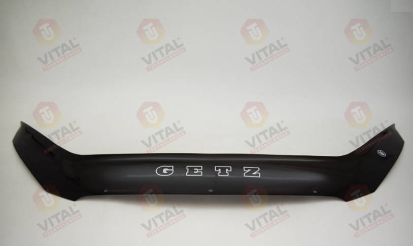 

Дефлектор капота VT52 (мухобойка) Hyundai Getz 2005-2011 рестайлинг, Vip Tuning, HYD06
