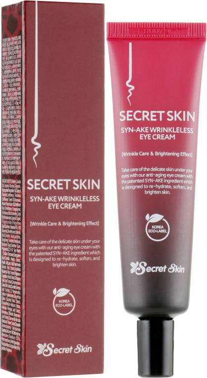 

Крем для кожи вокруг глаз с пептидом змеиного яда Secret Skin Syn-Ake Wrinkleless Eye Cream