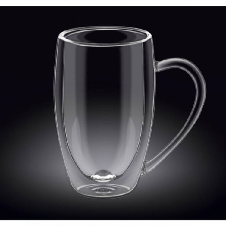 

Термокружка Wilmax Thermo Glass с двойным дном 400 мл 888741/А, Прозрачный