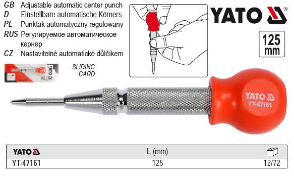 

Кернер YATO Польша рисовалка по металлу l=125 мм YT-47161