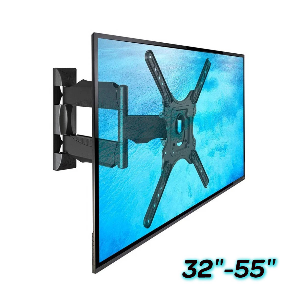 

Кронштейн для телевизора на стену V-Star S4 32"-55" настенное крепление для телевизора, крепление vesa (NS), Черный