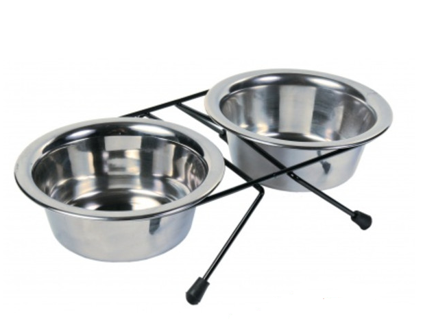 

Подставка с мисками для собак металл 0,45л/12см, Trixie TX-24831