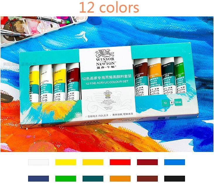 

Набор акриловых красок для росписи ногтей "Winsor & Newton" (12 шт/10мл)