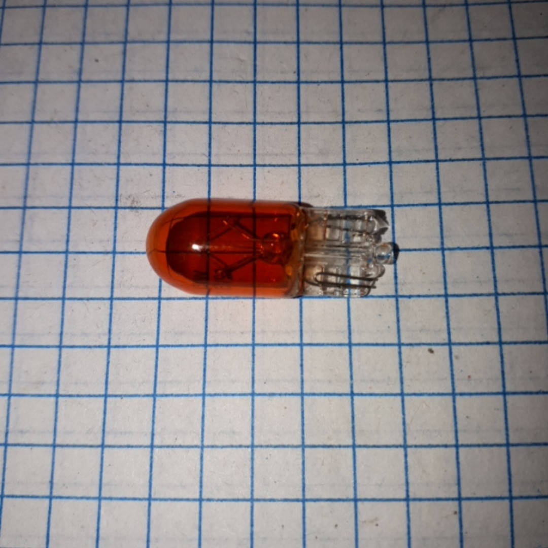 

Лампа бесцокольная габарит поворот WY5W 12V W2.1х9.5d желтая BLIK