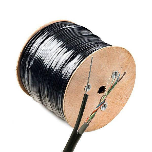 

Уличная витая пара с тросом ATcom Standard UTP cat5e (4*2*0,5 мм, CCA, 305 м) PVC+PVE