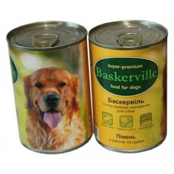 

Консервированный корм для собак. Baskerville. Петух с рисом и цукини