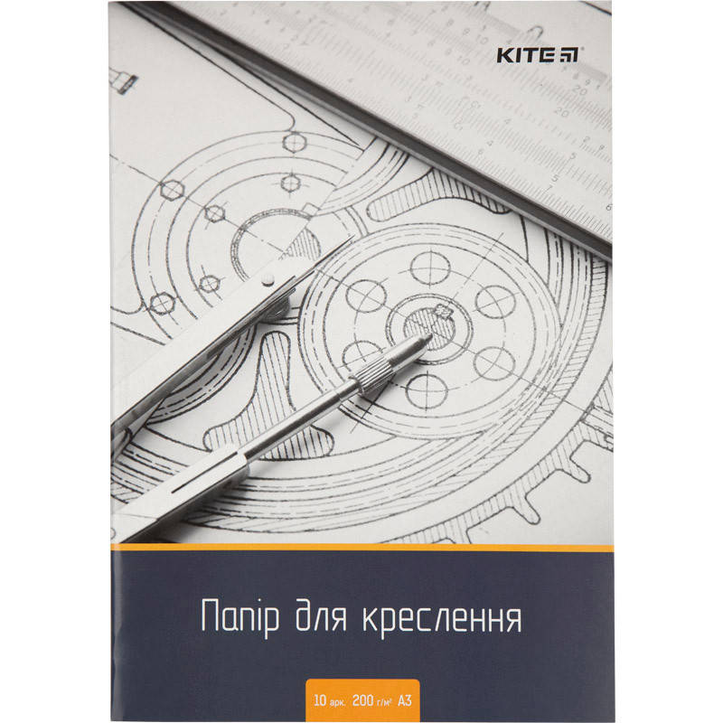 

Бумага для черчения Kite А3 10листов 200г/м2 K18-270, Белый