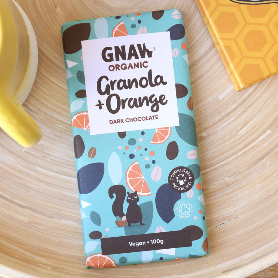

Черный шоколад Gnaw Organic Granola Orange 100 g