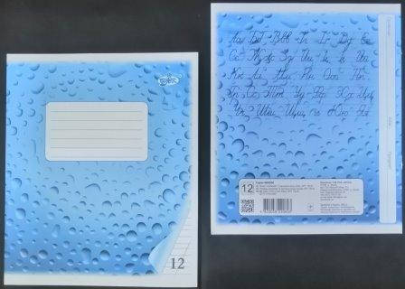 

Тетрадь 12 листов в косую линию фоновая Бриск