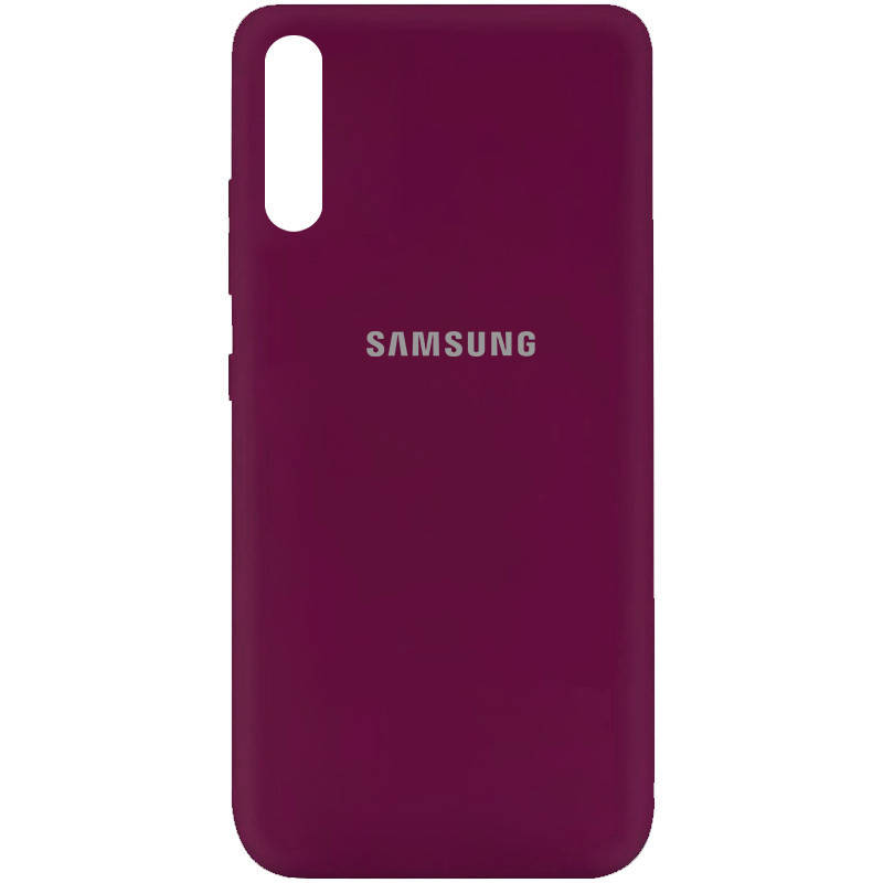 

Силиконовый чехол для Samsung Galaxy A7 2018 A750 Бордовый микрофибра soft touch