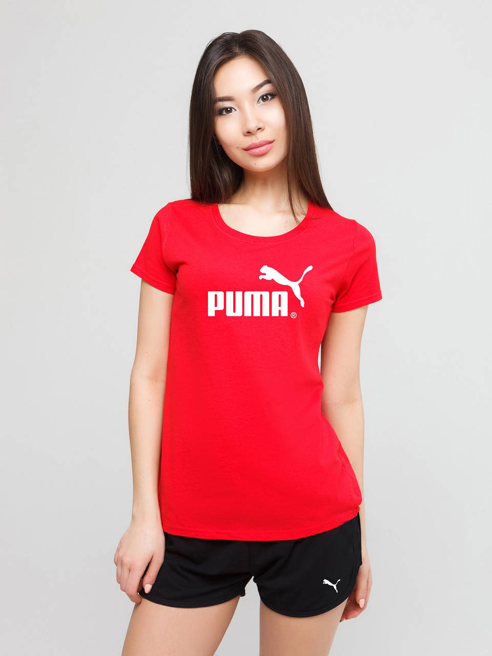 

Женский комплект Puma футболка+шорты, пума