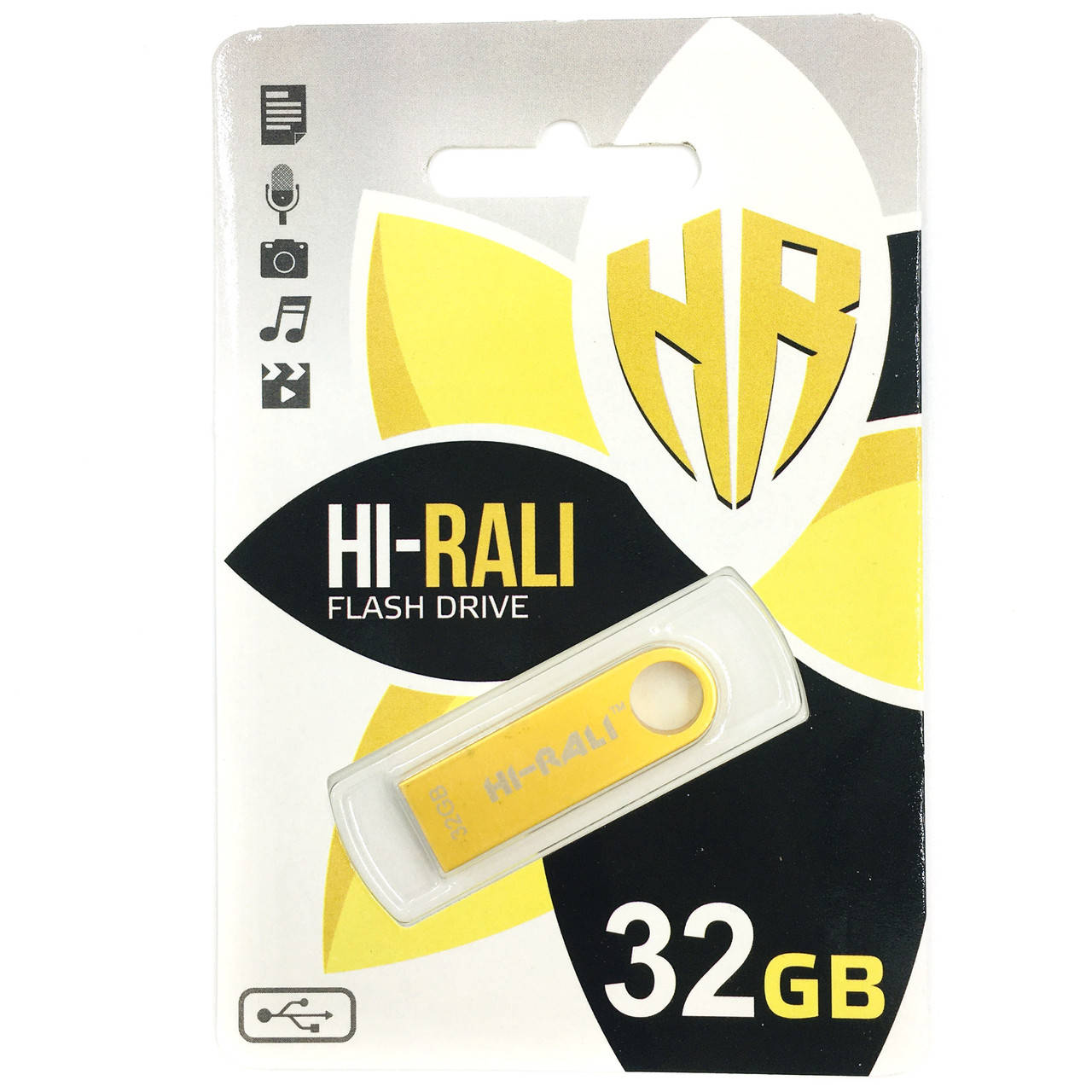 

Флеш-накопитель USB Hi-Rali 32GB Shuttle series Gold, Золотистый
