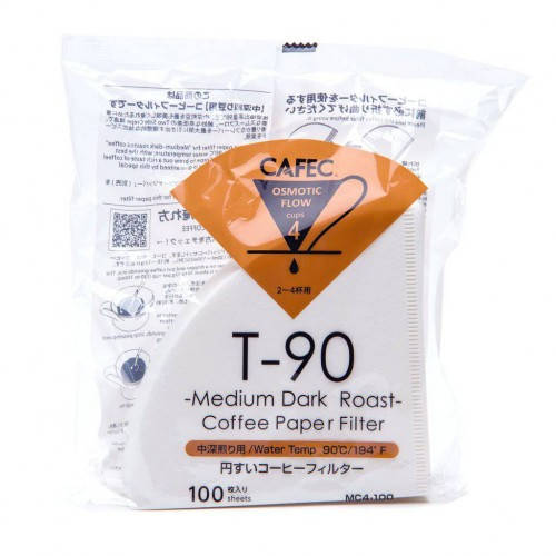 

Фильтры бумажные CAFEC Medium-Dark Roast Cup4 100 шт, Белый