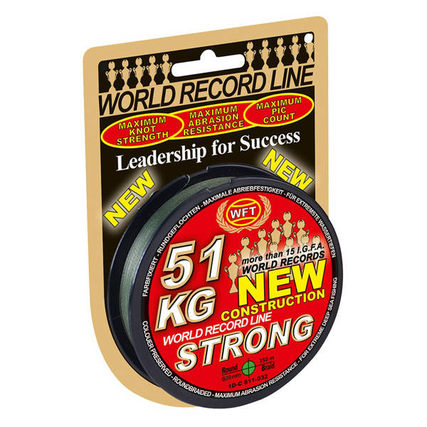 

Шнур WFT KG Strong Green Round Braid 150м 0.12мм 15кг (30441112) Germany, Зелёный