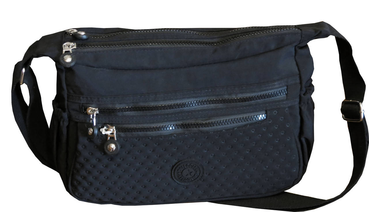 

Сумка жіноча на плече із плащовки, Черный