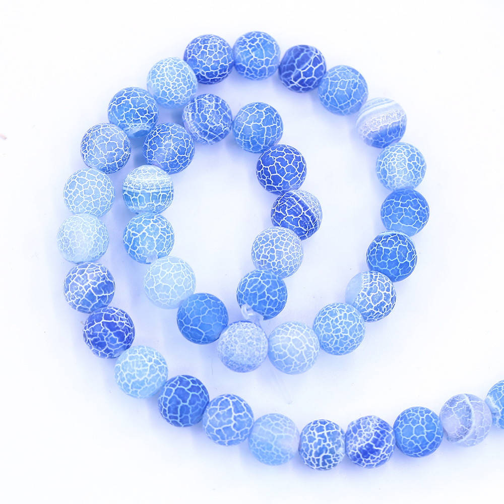 

Натуральный камень, морозный агат , размер бусин 6 мм, цвет голубой, упаковка 5 шт