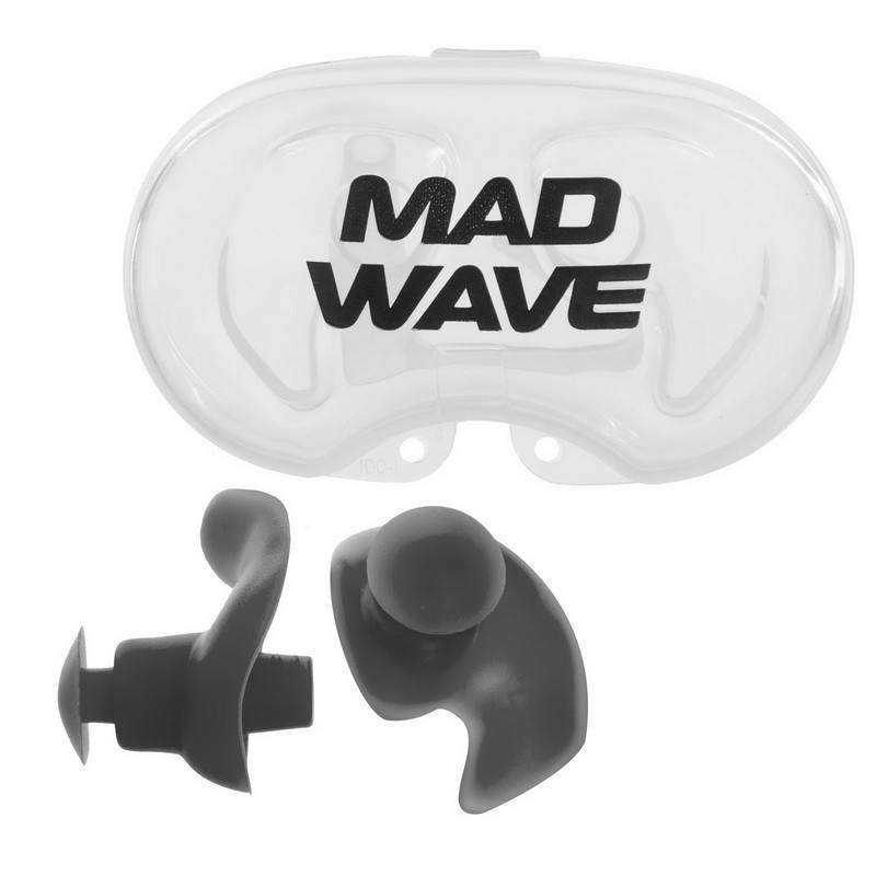 

Беруши для плавания MadWave в футляре ERGO M071201 черный