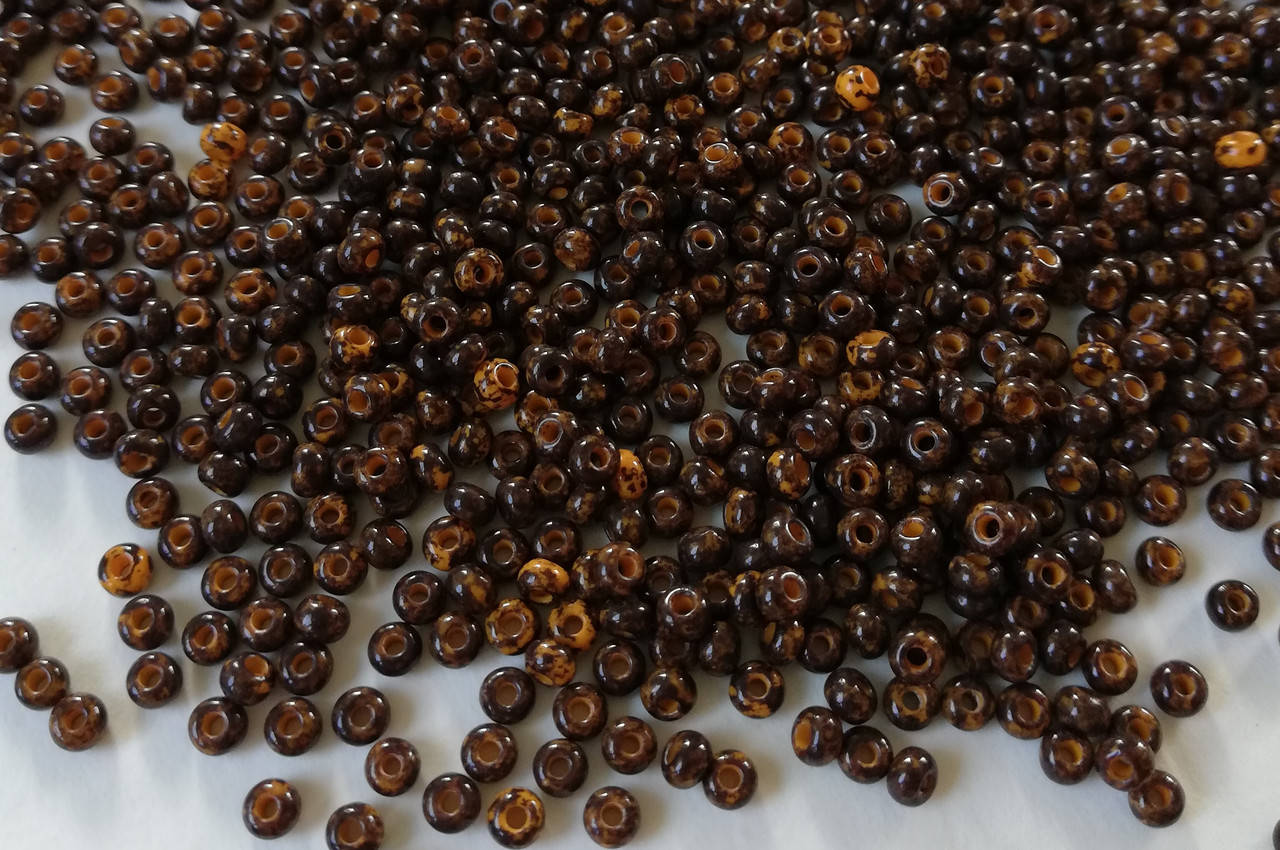 

99110 Чеський бісер 8/0 Preciosa Оранжево-коричневий травертин