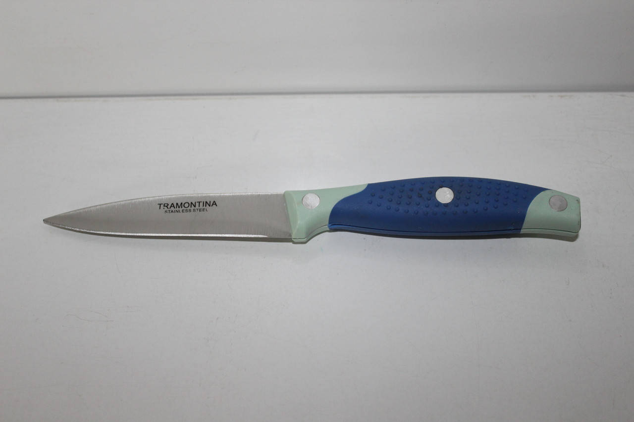 

Нож кухонный "Tramontina" с мягкой ручкой лезвие 10см.