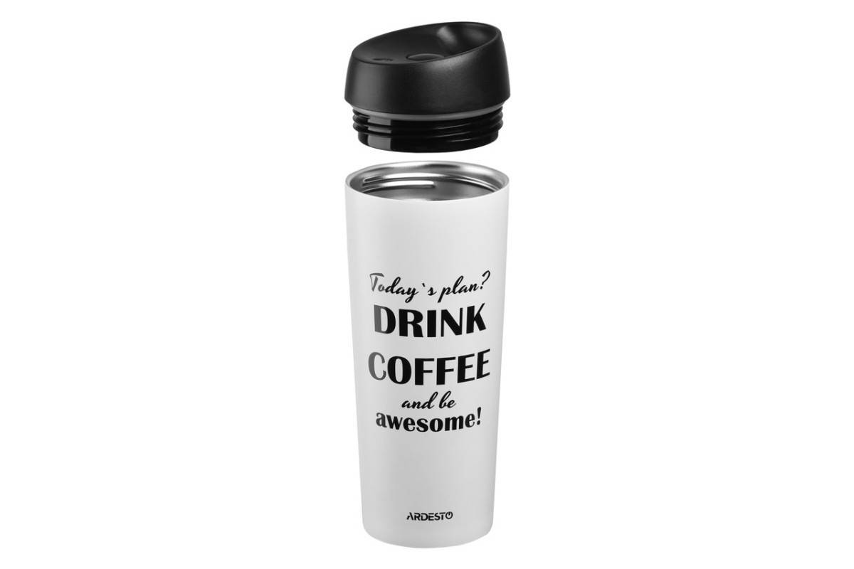 

Термочашка Ardesto coffee time AR-2645-DMW 450 мл, Белый