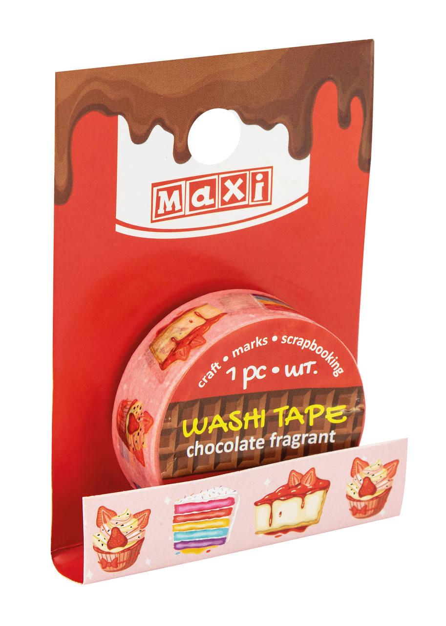 

Скотч декоративн 15мм*3м с принтом MX61993 с аромат шоколад