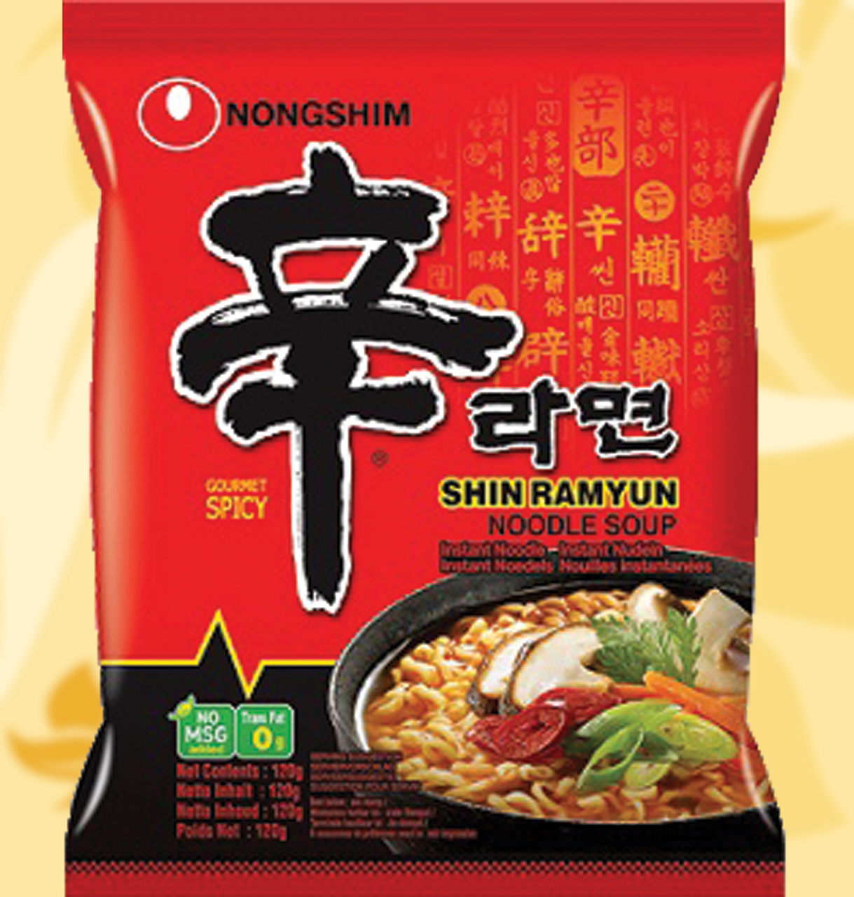 

Локшина швидкого приготування, Nongshim, Рамен, Гострий, 120г, Корея, СтЮм