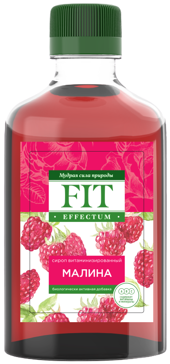 

Низкокалорийный сироп со стевией ФитПарад Fit Effectum вкус "Малина" (250 мл)