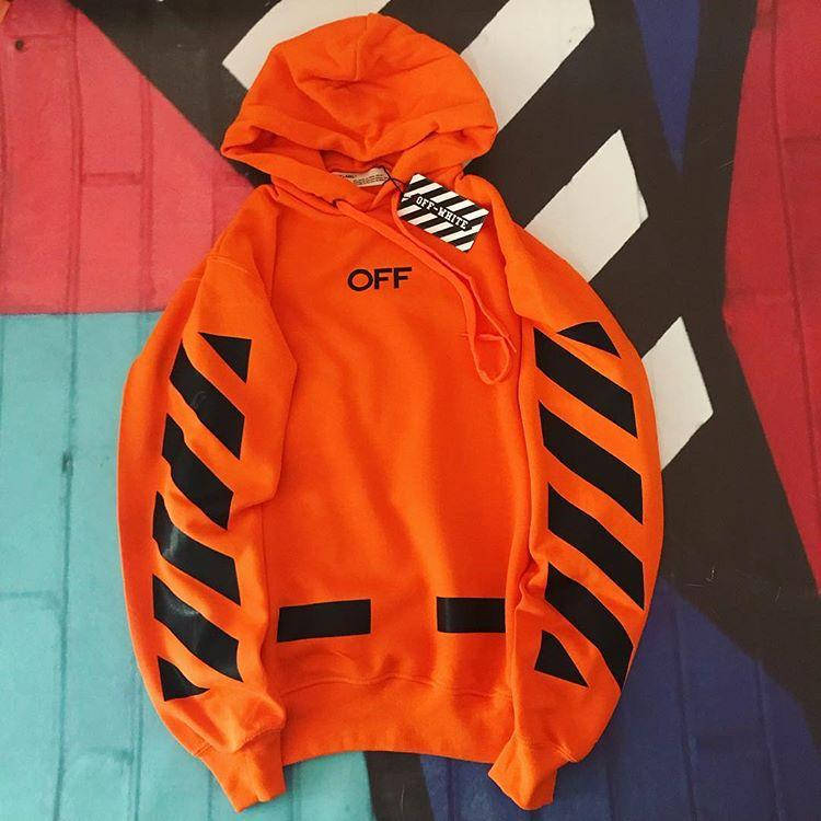 

Худи мужская с принтом Off White оранжевая| Толстовка | L, Оранжевый
