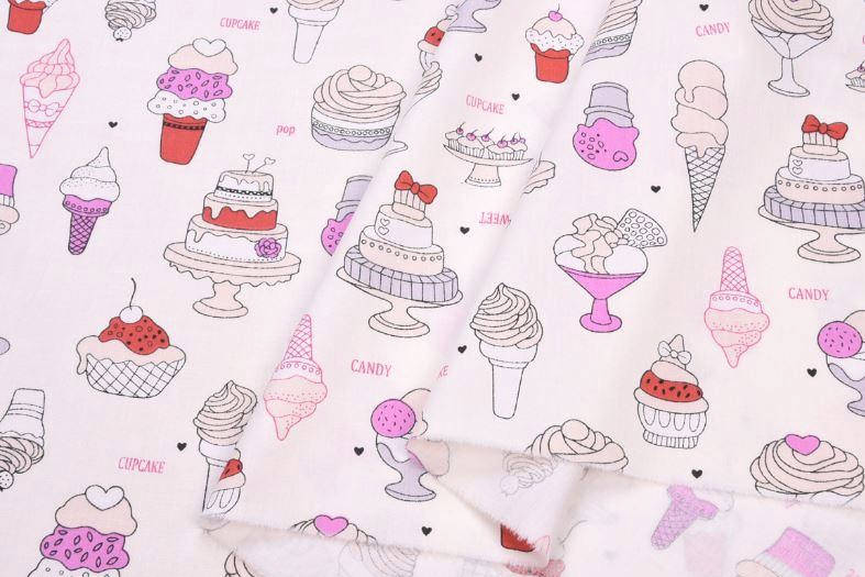 

Сатин-твил Тортики, Разные цвета