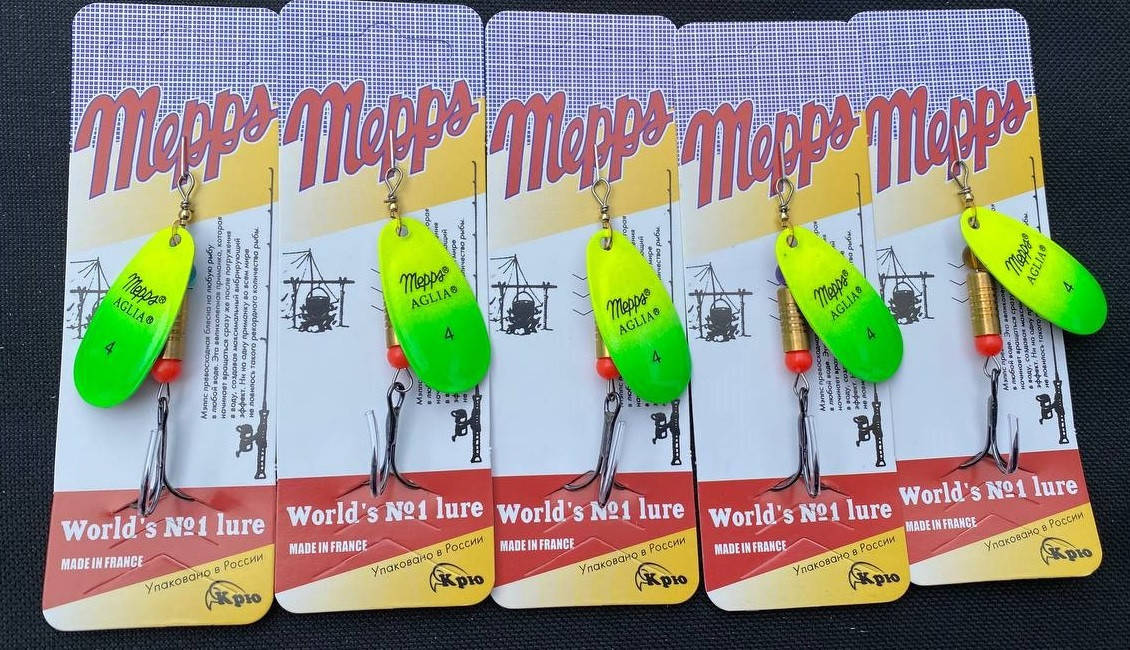 

Набор Блесна Mepps Aglia №4 (9г) 5шт