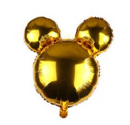 

Фольгированная мини фигура Голова Микки Мауса золото