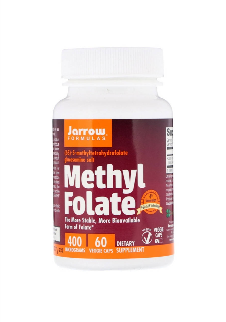 

Метилфолат, 400 мкг, Jarrow Formulas 60 растительных капсул