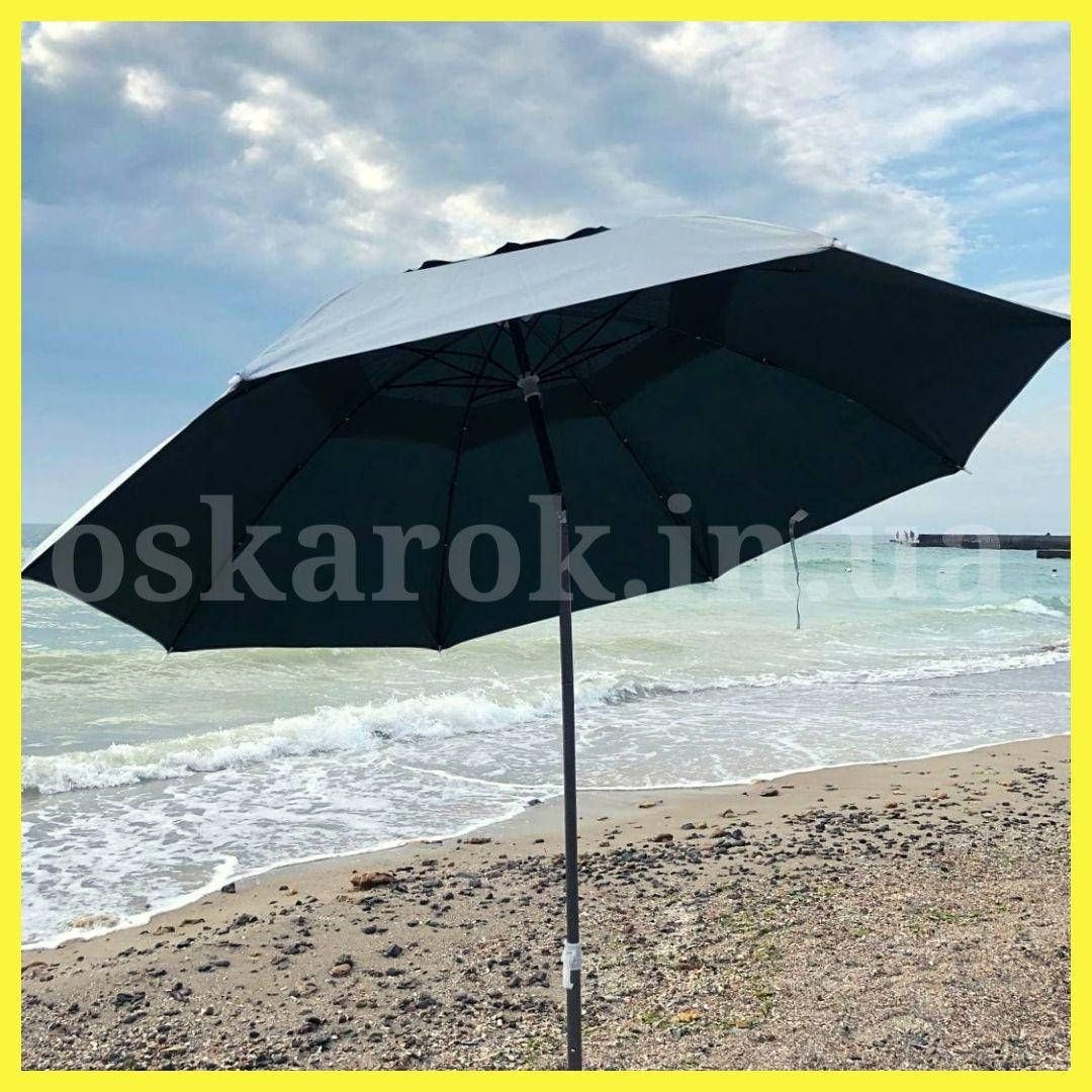 

Пляжный зонтик с наклоном DYS в 3 сложения для кемпинга и рыбалки, зонт для пляжа с чехлом садовый, Синий