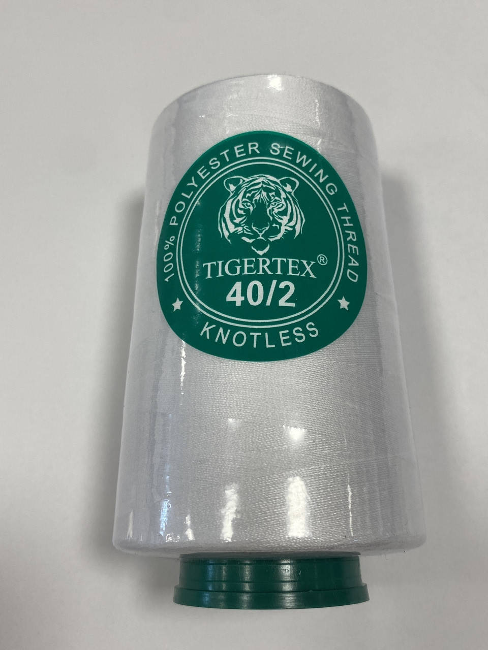 

Нитки для шиття 40/2 Tigertex, 4000 ярдів, білий, Белый
