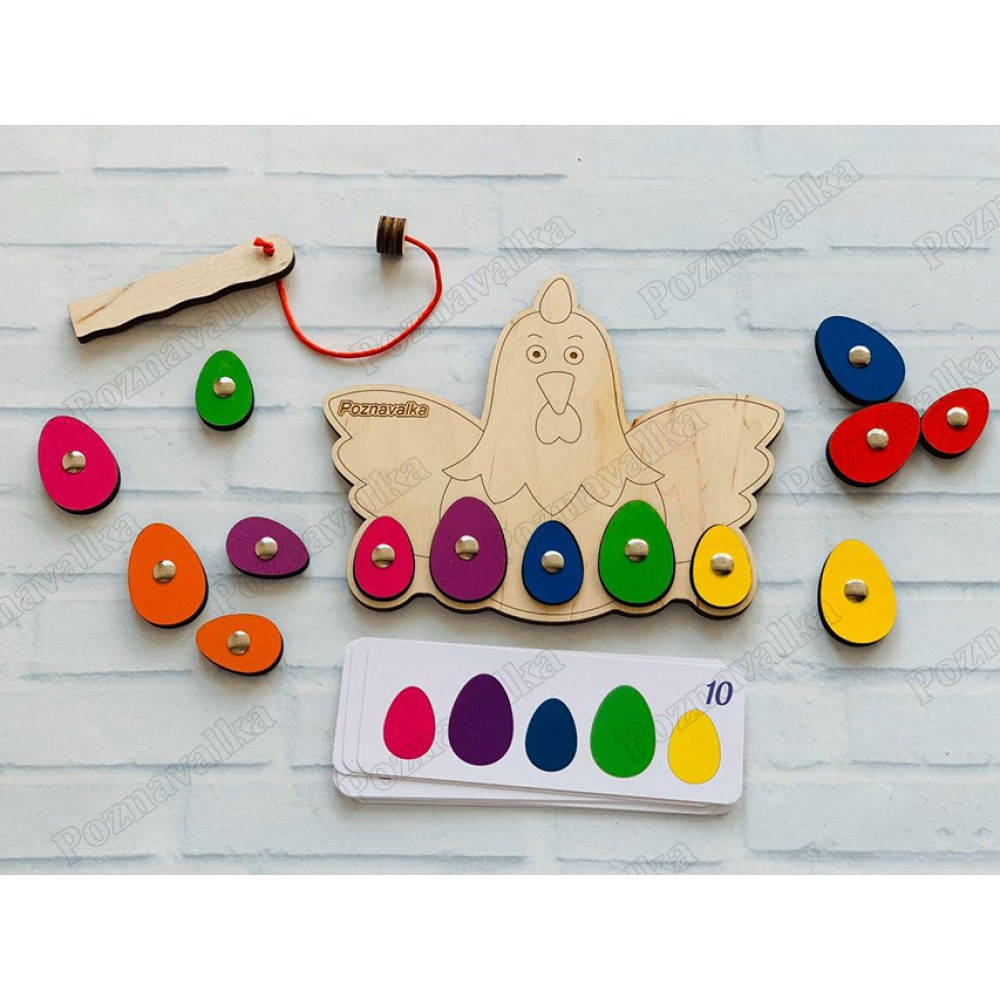 

Деревянная игра Курочка с яйцами Познавалка 44092800 Poznavalka