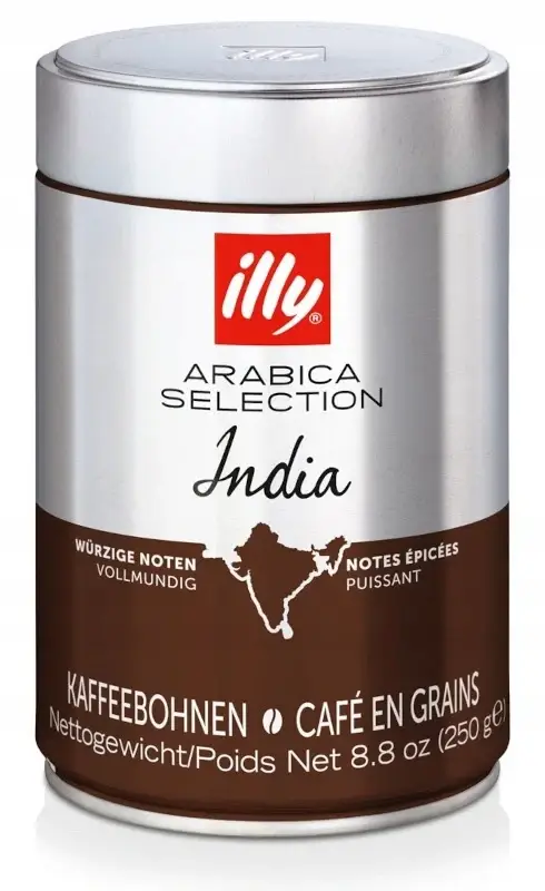 

Кофе в зернах ILLY Monoarabica INDIA ж/б, 250г, Индия Моноарабика Илли, Италия