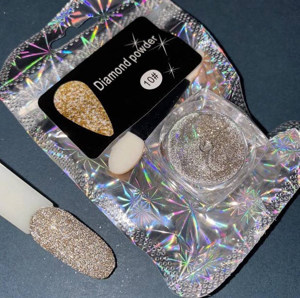 

Светоотражающий сухой блеск для ногтей Diamond Powder №10