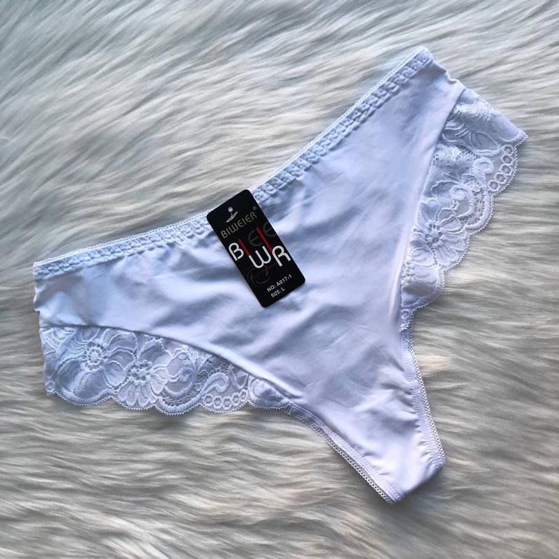 

Женские стринги "баталы" фирмы Biweier (L-XL) в белом цвете, Белый