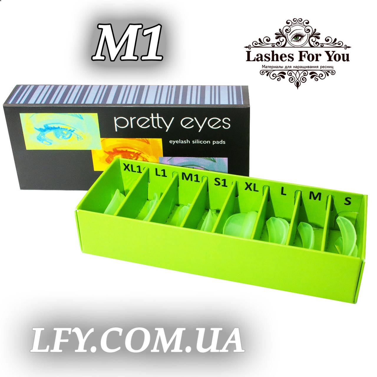 

Валики Pretty eyes зелёные, размер M1 1пара