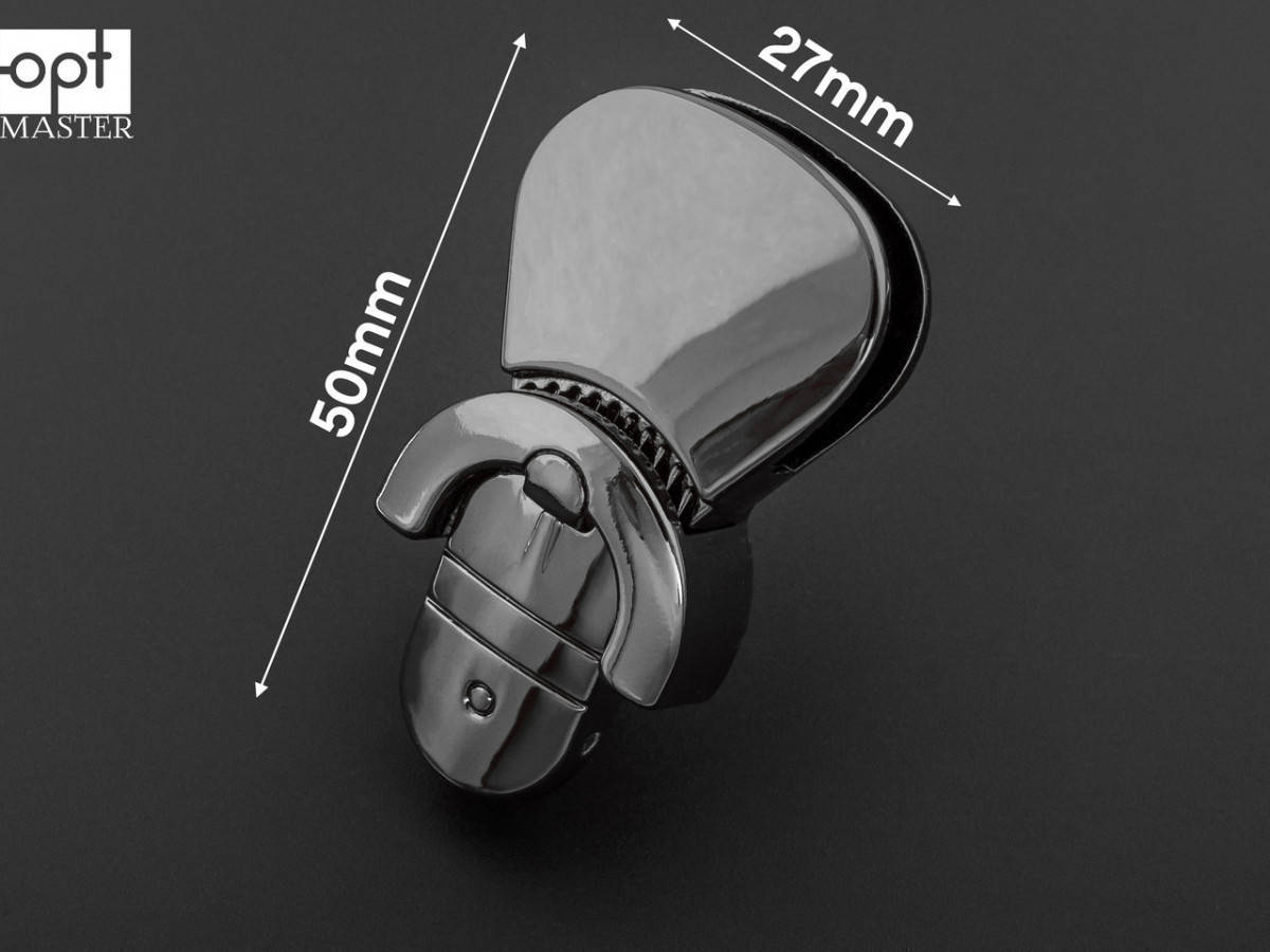 

Замок сумочный 65-261, цв. тёмный никель